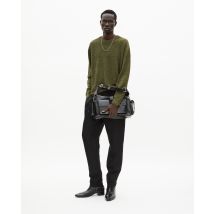 Khaki Wool And Linen Sweater For Man - The Kooples
