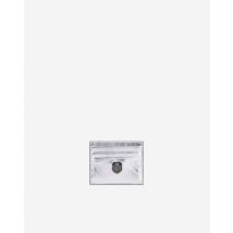 Porte Cartes Blason En Cuir Argenté pour Femme - The Kooples