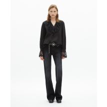 Blusa Con Guipur Negro para Mujer - The Kooples
