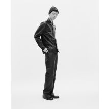 Black Leather Shirt for Man - The Kooples