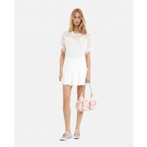 T-shirt Avec Dentelle Écru pour Femme - Taille 2 - The Kooples
