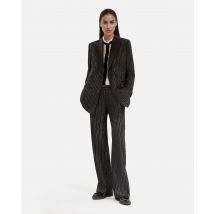 Pantalon Tailleur Droit À Rayures Noir pour Femme - Taille 34 - The Kooples