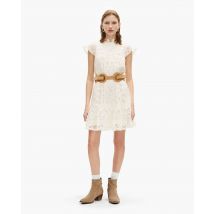 Robe Courte En Dentelle Écrue pour Femme - Taille 3 - The Kooples