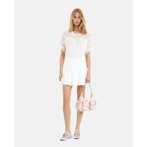 T-shirt Avec Dentelle Écru pour Femme - Taille 3 - The Kooples
