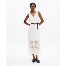 Robe Longue Avec Plissage Blanche Et Plumetis pour Femme - Taille 1 - The Kooples