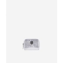 Blason Silver Leather Coin Purse For Woman - The Kooples