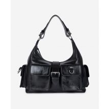 Black Leather Amelia Xl Bag For Woman - The Kooples