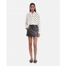 Jupe Courte En Cuir Noire pour Femme - Taille 0 - The Kooples