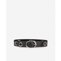 Ceinture Large À Œillets En Cuir Noir pour Femme - Taille 3 - The Kooples