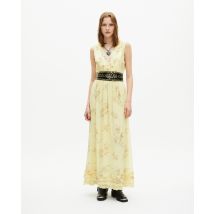 Robe Longue Imprimé Fleuri Jaune pour Femme - Taille 4 - The Kooples