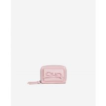 Amelia Pink Leather Coin Purse For Woman - The Kooples