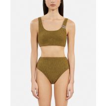 The Kooples X Luz High Waist Swimming Costume Bottoms Khaki For Woman - The Kooples