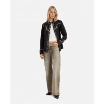 Chemise Style Western Avec Broderies Noire pour Femme - Taille 3 - The Kooples