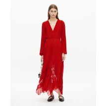 Vestido Largo Plisado Rojo para Mujer - The Kooples