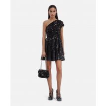 Robe Courte À Sequins Effet Drapé Noire pour Femme - Taille 1 - The Kooples
