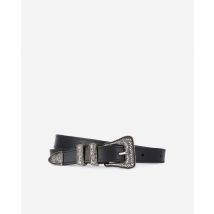 Thin Black Leather Belt - The Kooples