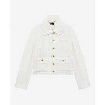 Veste En Tweed Écrue pour Femme - Taille 38 - The Kooples