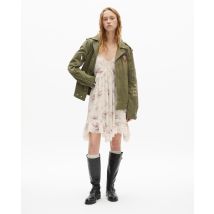 Robe Courte À Bretelles Imprimé Fleuri Blanche pour Femme - Taille 0 - The Kooples
