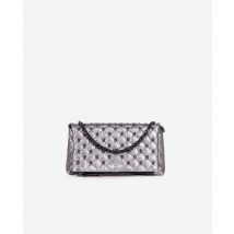 Small Gunmetal Leather Pouch With Skulls For Woman - The Kooples