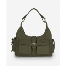 Amelia Xl Bag In Khaki Canvas For Woman - The Kooples
