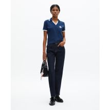 Blue V-neck Polo Shirt for Woman - The Kooples