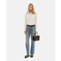Chemise En Soie Avec Dentelle Écrue pour Femme - Taille 2 - The Kooples