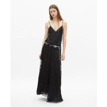 Robe Longue Avec Dentelle Noire pour Femme - Taille 3 - The Kooples