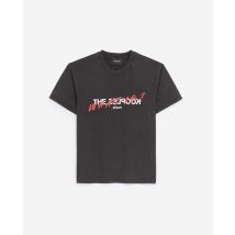 What Is Black Washed Cotton T-shirt For Woman - The Kooples
