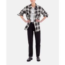 Chemise Écrue Et Noire Oversize Carreaux pour Femme - Taille 1 - The Kooples