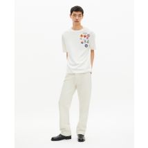 T-shirt Imprimé Effet Pins Écru pour Homme - Taille XS - The Kooples