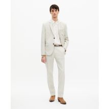 Chaqueta De Traje De Algodón Y Lino Color Crudo para Hombre - The Kooples
