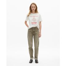 T-shirt With Ecru Screen Print for Woman - The Kooples