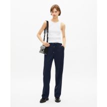 Pantalon Droit En Laine Bleu Foncé pour Femme - Taille 42 - The Kooples