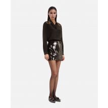 Chemise En Soie Avec Dentelle Noire pour Femme - Taille 1 - The Kooples