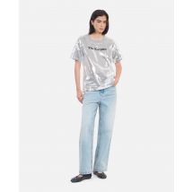 Silver Sequined T-shirt For Woman - The Kooples