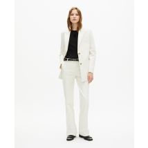Veste De Tailleur En Coton Écrue pour Femme - Taille 34 - The Kooples