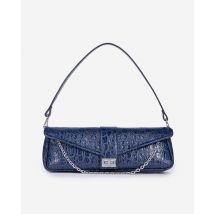 Blue Embossed Leather Bag For Woman - The Kooples