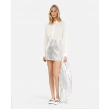 Short Silver Skirt For Woman - The Kooples