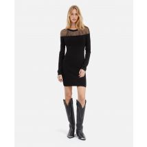 Robe Courte À Fronces Noire pour Femme - Taille 3 - The Kooples
