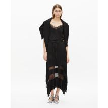 Jupe Longue Plissée Avec Dentelle Noire pour Femme - Taille 1 - The Kooples