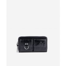 Portefeuille Amelia En Cuir Noir pour Femme - The Kooples