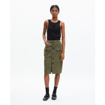 Jupe Cargo Midi Kaki pour Femme - Taille 36 - The Kooples