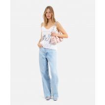Silver Sequin And Lace Camisole For Woman - The Kooples
