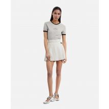 Short Ecru Pleated Skirt For Woman - The Kooples
