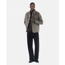 Brown And Ecru Houndstooth Overshirt Style Jacket for Man - The Kooples