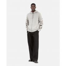 Grey Embroidered Sleeve Hoodie For Man - The Kooples