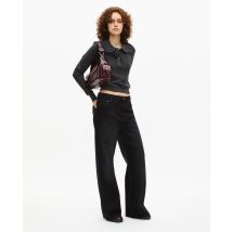 Pull En Laine Mélangée Col Claudine Anthracite pour Femme - Taille 3 - The Kooples