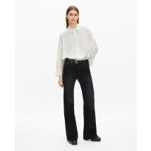 Chemise Ample En Soie Lavée Blanche pour Femme - The Kooples