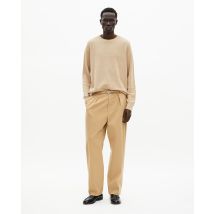 Beige Pleated Pants For Man - The Kooples