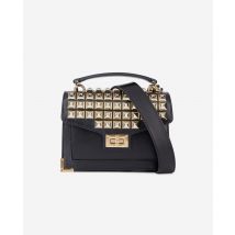 Emily Small Bag In Black Leather With Spikes For Woman - The Kooples